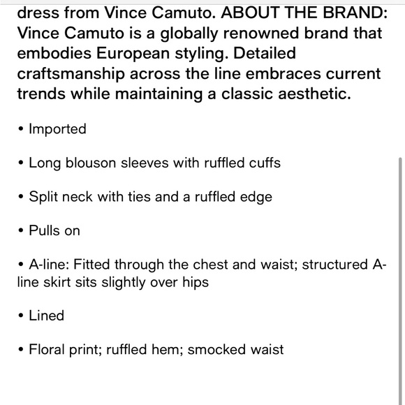 NWT Vince Camuto Floral Tiered Maxi Dress - Picture 7 of 9